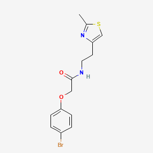 molecular formula C14H15BrN2O2S B11367590 2-(4-bromophenoxy)-N-[2-(2-methyl-1,3-thiazol-4-yl)ethyl]acetamide 