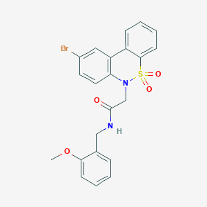 2-(9-bromo-5,5-dioxido-6H-dibenzo[c,e][1,2]thiazin-6-yl)-N-(2-methoxybenzyl)acetamide