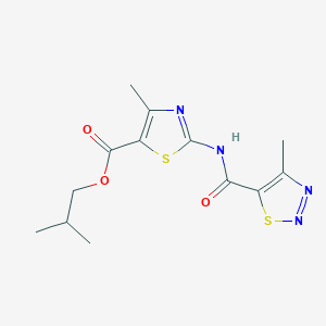 Isobutyl 4-methyl-2-{[(4-methyl-1,2,3-thiadiazol-5-yl)carbonyl]amino}-1,3-thiazole-5-carboxylate