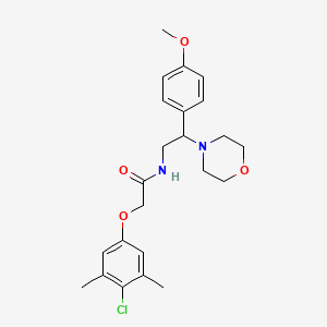 2-(4-chloro-3,5-dimethylphenoxy)-N-[2-(4-methoxyphenyl)-2-(morpholin-4-yl)ethyl]acetamide