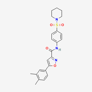 5-(3,4-dimethylphenyl)-N-[4-(piperidin-1-ylsulfonyl)phenyl]-1,2-oxazole-3-carboxamide