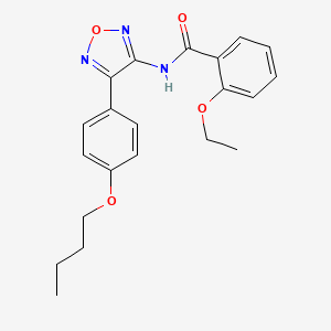 molecular formula C21H23N3O4 B11367717 N-[4-(4-butoxyphenyl)-1,2,5-oxadiazol-3-yl]-2-ethoxybenzamide 