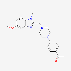 1-(4-{4-[(5-methoxy-1-methyl-1H-benzimidazol-2-yl)methyl]piperazin-1-yl}phenyl)ethanone