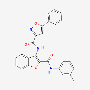 N-{2-[(3-methylphenyl)carbamoyl]-1-benzofuran-3-yl}-5-phenyl-1,2-oxazole-3-carboxamide