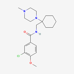 3-chloro-4-methoxy-N-{[1-(4-methylpiperazin-1-yl)cyclohexyl]methyl}benzamide