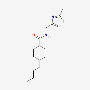 4-butyl-N-[(2-methyl-1,3-thiazol-4-yl)methyl]cyclohexanecarboxamide