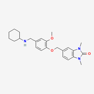 5-({4-[(cyclohexylamino)methyl]-2-methoxyphenoxy}methyl)-1,3-dimethyl-1,3-dihydro-2H-benzimidazol-2-one