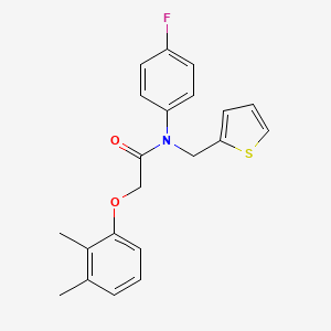 molecular formula C21H20FNO2S B11367762 2-(2,3-dimethylphenoxy)-N-(4-fluorophenyl)-N-(thiophen-2-ylmethyl)acetamide 