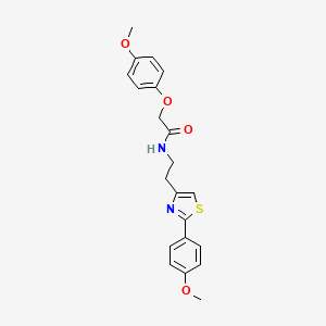 molecular formula C21H22N2O4S B11367775 2-(4-methoxyphenoxy)-N-{2-[2-(4-methoxyphenyl)-1,3-thiazol-4-yl]ethyl}acetamide 