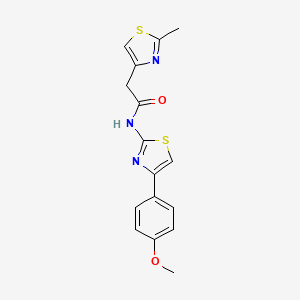 N-[4-(4-methoxyphenyl)-1,3-thiazol-2-yl]-2-(2-methyl-1,3-thiazol-4-yl)acetamide