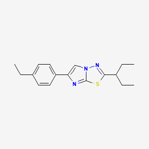 molecular formula C17H21N3S B11367800 6-(4-Ethylphenyl)-2-(pentan-3-yl)imidazo[2,1-b][1,3,4]thiadiazole 