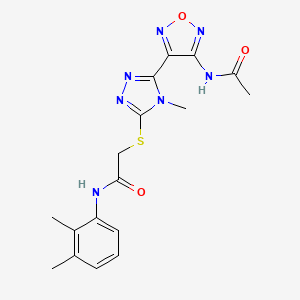 2-({5-[4-(acetylamino)-1,2,5-oxadiazol-3-yl]-4-methyl-4H-1,2,4-triazol-3-yl}sulfanyl)-N-(2,3-dimethylphenyl)acetamide