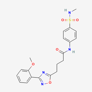 4-[3-(2-methoxyphenyl)-1,2,4-oxadiazol-5-yl]-N-[4-(methylsulfamoyl)phenyl]butanamide