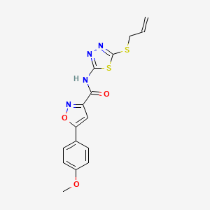 5-(4-methoxyphenyl)-N-[5-(prop-2-en-1-ylsulfanyl)-1,3,4-thiadiazol-2-yl]-1,2-oxazole-3-carboxamide