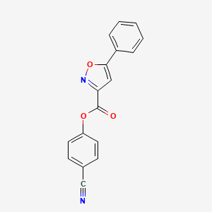 molecular formula C17H10N2O3 B11367866 4-Cyanophenyl 5-phenyl-1,2-oxazole-3-carboxylate 