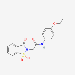 N-[4-(allyloxy)phenyl]-2-(1,1-dioxido-3-oxo-1,2-benzisothiazol-2(3H)-yl)acetamide