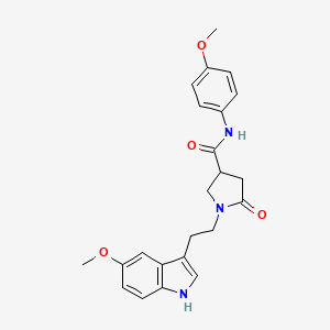 1-[2-(5-methoxy-1H-indol-3-yl)ethyl]-N-(4-methoxyphenyl)-5-oxopyrrolidine-3-carboxamide