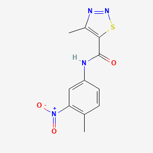 4-methyl-N-(4-methyl-3-nitrophenyl)-1,2,3-thiadiazole-5-carboxamide