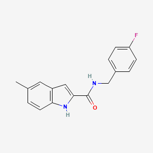 molecular formula C17H15FN2O B11367908 N-(4-fluorobenzyl)-5-methyl-1H-indole-2-carboxamide 