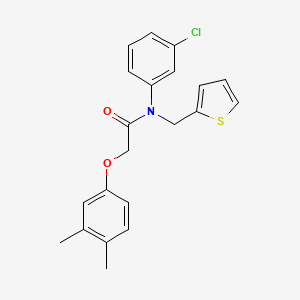 N-(3-chlorophenyl)-2-(3,4-dimethylphenoxy)-N-(thiophen-2-ylmethyl)acetamide