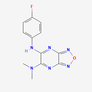 molecular formula C12H11FN6O B11367949 N'-(4-fluorophenyl)-N,N-dimethyl[1,2,5]oxadiazolo[3,4-b]pyrazine-5,6-diamine 