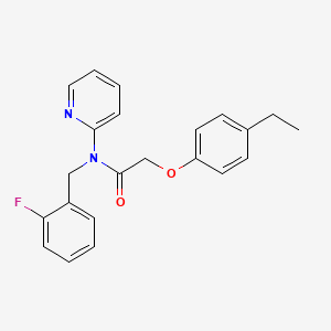 molecular formula C22H21FN2O2 B11367966 2-(4-ethylphenoxy)-N-(2-fluorobenzyl)-N-(pyridin-2-yl)acetamide 