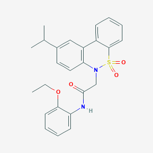 N-(2-ethoxyphenyl)-2-(9-isopropyl-5,5-dioxido-6H-dibenzo[c,e][1,2]thiazin-6-yl)acetamide