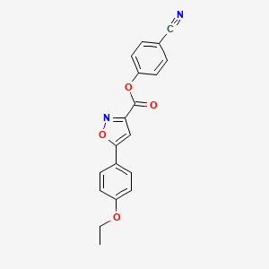 4-Cyanophenyl 5-(4-ethoxyphenyl)-1,2-oxazole-3-carboxylate