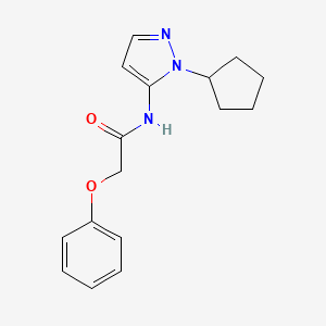 molecular formula C16H19N3O2 B11368022 N-(1-cyclopentyl-1H-pyrazol-5-yl)-2-phenoxyacetamide 