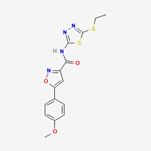 N-[5-(ethylsulfanyl)-1,3,4-thiadiazol-2-yl]-5-(4-methoxyphenyl)-1,2-oxazole-3-carboxamide