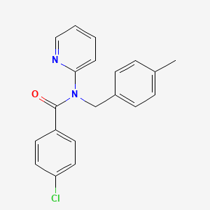 molecular formula C20H17ClN2O B11368035 4-chloro-N-(4-methylbenzyl)-N-(pyridin-2-yl)benzamide 