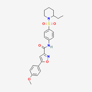 N-{4-[(2-ethylpiperidin-1-yl)sulfonyl]phenyl}-5-(4-methoxyphenyl)-1,2-oxazole-3-carboxamide