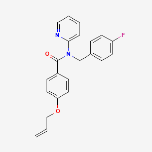 molecular formula C22H19FN2O2 B11368059 N-(4-fluorobenzyl)-4-(prop-2-en-1-yloxy)-N-(pyridin-2-yl)benzamide 