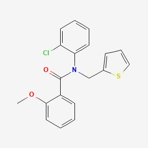 molecular formula C19H16ClNO2S B11368069 N-(2-chlorophenyl)-2-methoxy-N-(thiophen-2-ylmethyl)benzamide 