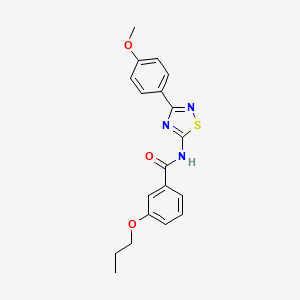 molecular formula C19H19N3O3S B11368086 N-[3-(4-methoxyphenyl)-1,2,4-thiadiazol-5-yl]-3-propoxybenzamide 