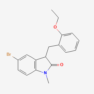 molecular formula C18H18BrNO2 B11368126 5-bromo-3-(2-ethoxybenzyl)-1-methyl-1,3-dihydro-2H-indol-2-one 