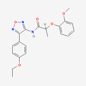 molecular formula C20H21N3O5 B11368132 N-[4-(4-ethoxyphenyl)-1,2,5-oxadiazol-3-yl]-2-(2-methoxyphenoxy)propanamide 