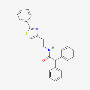 molecular formula C25H22N2OS B11368142 2,2-diphenyl-N-[2-(2-phenyl-1,3-thiazol-4-yl)ethyl]acetamide 