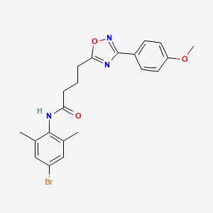 molecular formula C21H22BrN3O3 B11368147 N-(4-bromo-2,6-dimethylphenyl)-4-[3-(4-methoxyphenyl)-1,2,4-oxadiazol-5-yl]butanamide 