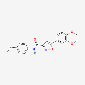 5-(2,3-dihydro-1,4-benzodioxin-6-yl)-N-(4-ethylphenyl)-1,2-oxazole-3-carboxamide