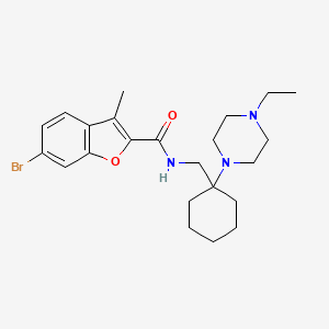 6-bromo-N-{[1-(4-ethylpiperazin-1-yl)cyclohexyl]methyl}-3-methyl-1-benzofuran-2-carboxamide