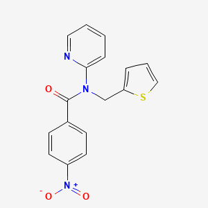 4-nitro-N-(pyridin-2-yl)-N-(thiophen-2-ylmethyl)benzamide