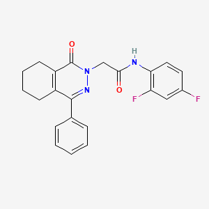 molecular formula C22H19F2N3O2 B11368294 N-(2,4-difluorophenyl)-2-(1-oxo-4-phenyl-5,6,7,8-tetrahydrophthalazin-2(1H)-yl)acetamide 