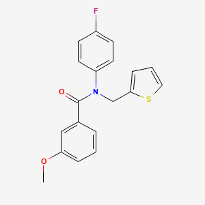 N-(4-fluorophenyl)-3-methoxy-N-(thiophen-2-ylmethyl)benzamide