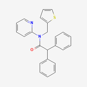 2,2-diphenyl-N-(pyridin-2-yl)-N-(thiophen-2-ylmethyl)acetamide