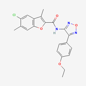 molecular formula C21H18ClN3O4 B11368345 5-chloro-N-[4-(4-ethoxyphenyl)-1,2,5-oxadiazol-3-yl]-3,6-dimethyl-1-benzofuran-2-carboxamide 