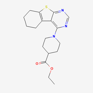 Ethyl 1-(5,6,7,8-tetrahydro[1]benzothieno[2,3-d]pyrimidin-4-yl)piperidine-4-carboxylate