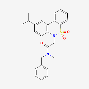 N-benzyl-2-(9-isopropyl-5,5-dioxido-6H-dibenzo[c,e][1,2]thiazin-6-yl)-N-methylacetamide