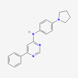 6-phenyl-N-[4-(pyrrolidin-1-yl)phenyl]pyrimidin-4-amine