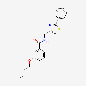 3-butoxy-N-[(2-phenyl-1,3-thiazol-4-yl)methyl]benzamide